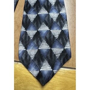 J Garcia‎ Tie Collectors Edition 100% Silk  Blue Diamonds Argyle Made In USA